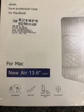 Crystal Clear Sleek Protection Shell Hard Case Cover MacBook Air 13.6”NEW SEALED picture