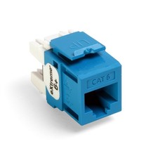 Leviton Extreme 6+ QuickPort Connector, CAT 6, 25-Pack, Blue picture
