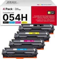 Canon 054H Toner Cartridge Set 4 Pack High Yield Black Cyan Magenta Yellow picture
