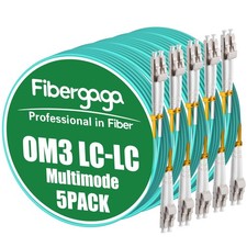 Fibergaga LC to LC Fiber Patch Cable Size 2M 7ft 5-Pack picture