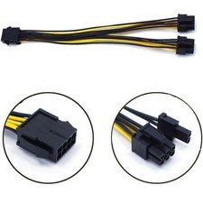 GPU VGA PCIe 8 Pin Female to Dual 2X 8 Pin (6+2) Male Y-Splitter Extension Cable picture