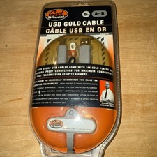 USB Gold Cable Geek Squad 6' ft NEW Sealed picture