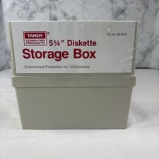 Vintage Tandy 26-274 5.25” Diskette Storage Box NOS SEALED Radio Shack picture