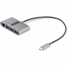 StarTech 3-Port USB-C Hub with Ethernet, 3x USB-A, Gigabit Ethernet, USB 3.0 picture