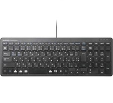 ELECOM Keyboard Wired Pantograph Compact Keyboard Black TK-FCP097BK picture