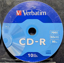 Two Pack Lot Verbatim CD-R Recordable Discs 700MB 52x 80min  10-Pack picture