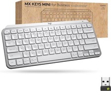 Logitech MX Keys Mini Wireless Illuminated Keyboard for Business, Compact Gray picture