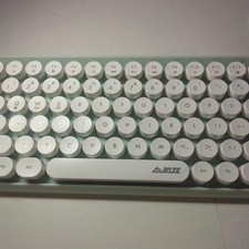 AJAZZ Wireless Keyboard Mint Green Round Key English US Layout Retro Design picture