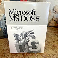Vintage Microsoft MS-DOS 5 Operating System 3.5