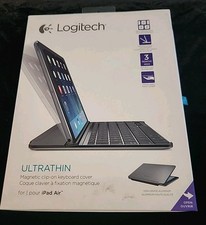 Logitech Ultrathin Magnetic Clip-On Keyboard  for iPad Air , Black, No Charge Ca picture