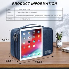Cable Accessories Bag Waterproof Double Layer Electronics Organizer Portable picture