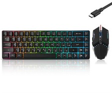 Guiheng Wired 60% Gaming Keyboard and Mouse Combo, Ultra-Compact black combo  picture
