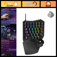Wired One-Handed Gaming Keypad, 8K Response, Hall Effect Switches, RGB Lighting, picture