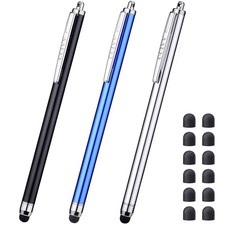 CCIVV 3 Pcs Stylus Pens for Touch Screens [0.24 3 Pcs, Black/Silver/DarkBlue  picture