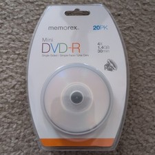 Memorex MINI DVD-R 1.4 GB 30 Min Single Sided 20 Pack New Sealed  picture