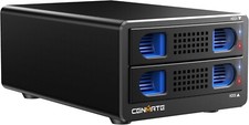CENMATE Aluminum Dual Bay 10Gbps Hard Drive RAID Enclosure with Cooling Fan picture