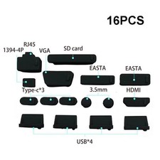 16Pcs Silicone Anti Dust Plug Cover Set USB Type C HDMI RJ45 Laptop Ports picture