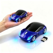 SHARE SUNSHINE Colorful 3D Sport Car Shape Mouse 2.4GHz Wireless Blue picture
