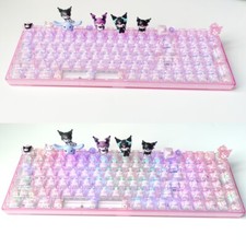 Kuromi Mechanical Keyboard 100 Keys Wireless Bluetooth Transparent Translucent picture