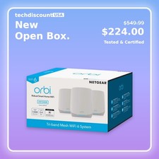 Netgear Orbi AX5400 Mesh WiFi 6 System 3-Pack RBK763S-100NAS picture