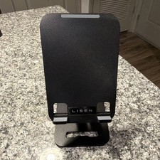 LISEN Adjustable Metal Desktop Tablet Stand Holder Black Universal Freestanding picture