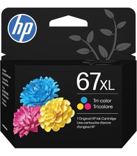 HP 67XL Tri-color High-yield Ink Cartridge | Works with HP DeskJet 1255, 2700... picture