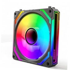 COSMIQ 120mm PC RGB Fans Computer Case Fans, 5V 3 Black-1-Piece Forward Fan picture