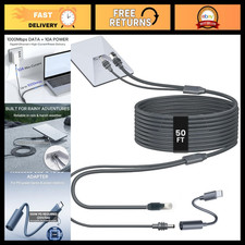 50FT Mini Ethernet Cable, 2-in-1 Power & Data for Starlink, High-Speed Connectio picture
