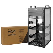 Tecmojo 12U Network Rack, 10 inch Mini Server Rack with 12U/10in/Black, Black picture