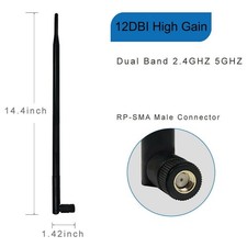 12dBi 2.4GHz 5GHZ RP- For SMA High Gain For Wireless Security Camera New picture