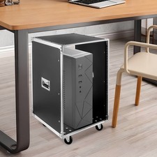 16U Open Frame Server Rack Rolling 19in Network Data Rack 4 Post with Casters picture