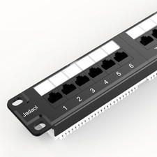 Jadaol 24 Port Patch Panel 10Gbps Rackmount Punch Down Network Panel picture