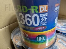 Verbatim Blank Blu-ray BD-R DL 50GB 1-6x 100 discs VBR260RP100SV1 Inkjet Printab picture