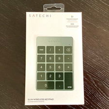 Satechi Slim Wireless Keypad Bluetooth Aluminum Built-In Battery Gray ST-SALKPM picture