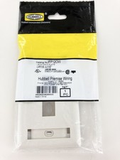 Hubbell IFP12OW Faceplate, 1 Gang 2 Port Office White picture