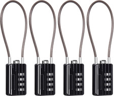 SEPOX® 4-Pack Resettable 4-Digit Metal Padlocks with 7-Inch Cable picture