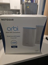 Netgear Orbi AC3000 Tri-Band Wireless Router & Satellite RBK50-100NAS Pre-Owned picture