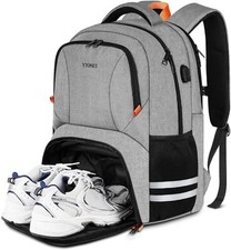Ytonet Gym Travel Backpack, Shoe Compartment, USB Charging Port, 15.6'' Laptop picture
