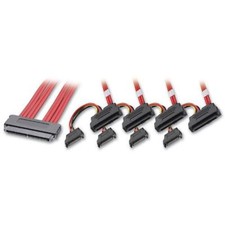 Lindy SAS / SATA Multilane to 4 x SAS + SATA Power Cable, 0.5m (33525) picture