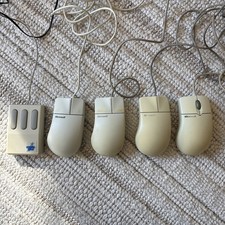 5 Vintage Microsoft Serial 1.1A 2.0A 2.1A 2 Button Mouse Lot Computer Untested picture