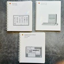 Apple Macintosh User's Guide + HyperTalk Guide + Owners Guide Book Lot 1989 picture