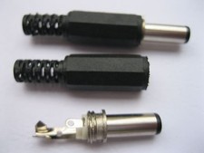 250 pcs 5.5x2.1x14mm DC Power Male Plug Adapter Connector Plastic Handle New picture