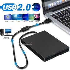 3.5” USB 2.0 Data External Floppy Disk Drive 1.44MB For Laptop PC Win 7/8/10 Mac picture