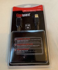 Gigaware USB 2.0 10-Ft Active Extension Cable Gold Plated Connector NEW picture