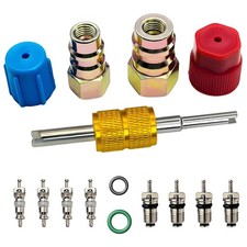 R12 R22 to R134A A/C Retrofit Adapter Kit High Low 1/4