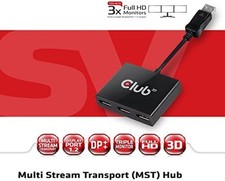 Club3D CSV-5300A DisplayPort 1.2 to 3x DisplayPort MST Hub Triple Monitor +Power picture