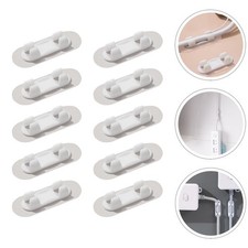 10Pcs Reusable Plastic Wire Organizers Adhesive Cable Clips for Home Use White picture