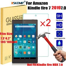 2Pcs For Amazon Kindle Fire 7 2019 Premium Real Tempered Glass Screen Protector picture