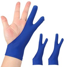 2pcs Artist Drawing Glove m Size Two Fingers Graphics Painting Glove Blue picture