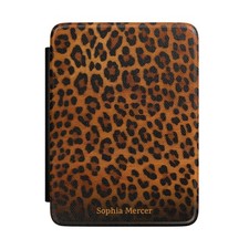 Custom Leopard Kindle Case, Personalized Monogram E-Reader Cover, Bookish Gift picture